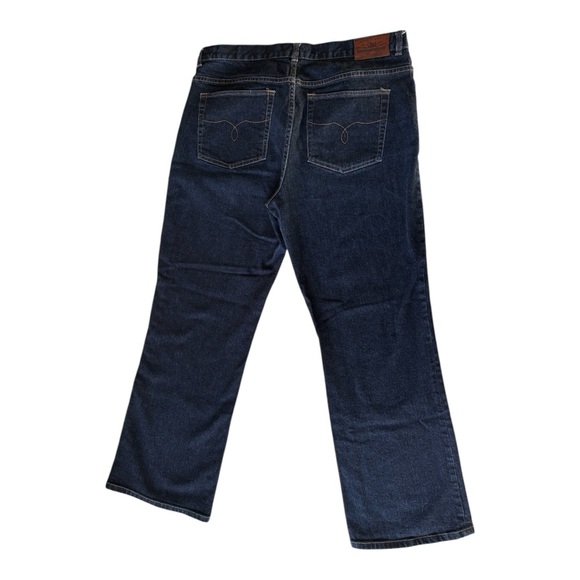 Lauren Jeans Co Ralph Lauren Womens Classic Bootcut Jeans Medium/Dark Wash | 14 - Picture 2 of 10